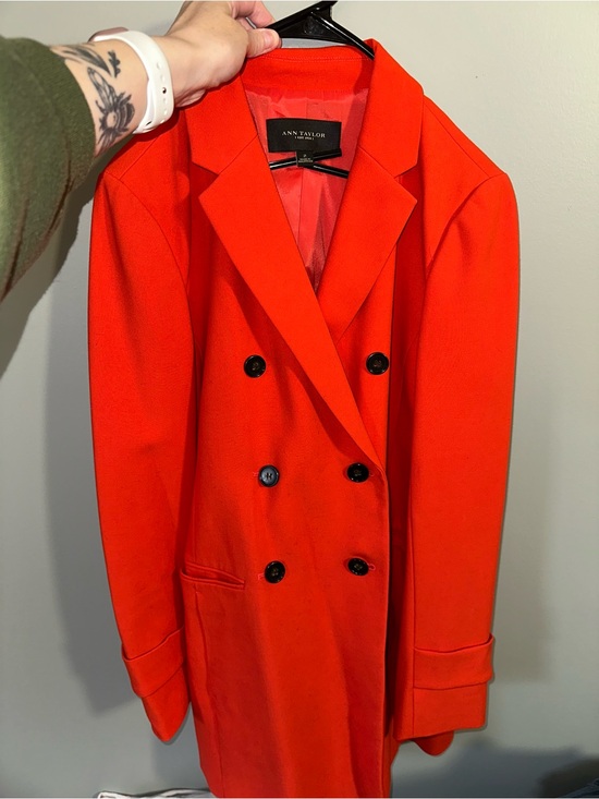 Ann Taylor Jackets & Blazers - Ann Taylor Vibrant Orange Double-Breasted Blazer